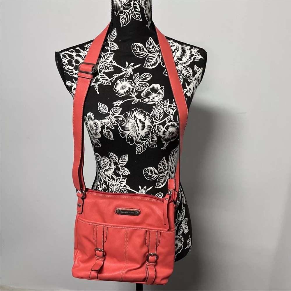 franco sarto Purse Medium Pinkish Orange Over The Shoulder Zip Up